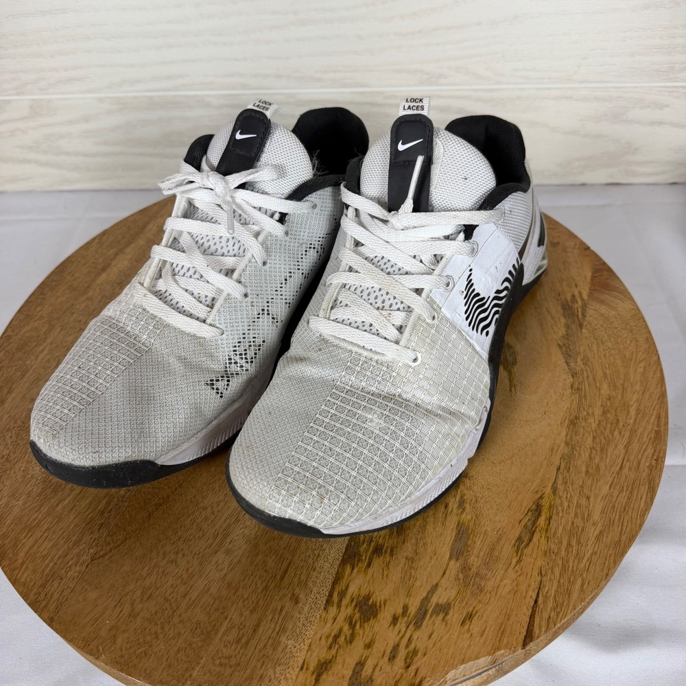 Nike Metcon 8 Mens Training Shoes White Black DV4382-100 Size 9